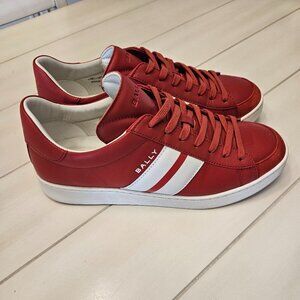 Bally Candy Red and White Calf Leather Sneakers - US 10